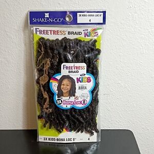 Freetress Braid 3X Kids Bona Loc 8" Hair Extensions - Black